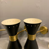 Wall lamps in the style of Italian creations of the 50s