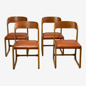 4 Baumann chairs foot sled Vintage 60 70