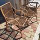 Pair of vintage rattan armchairs