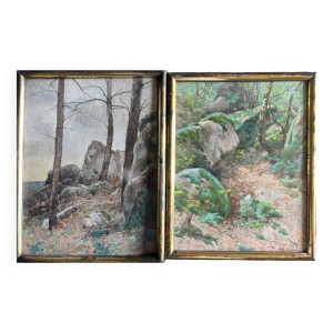 Tableau 2x Aquarelles