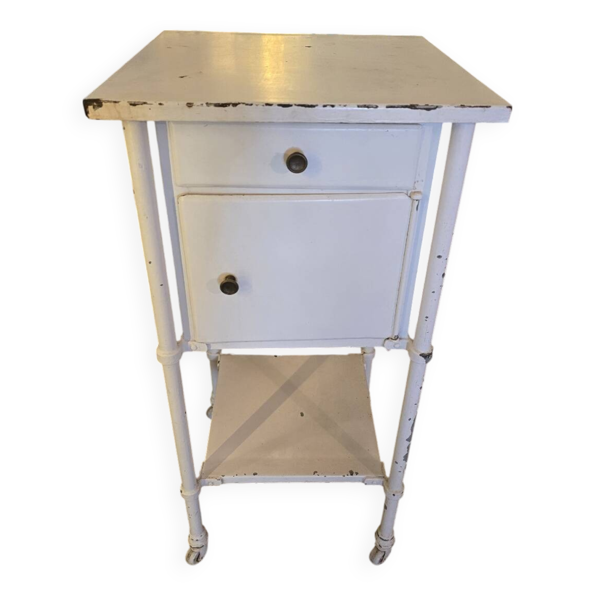 Metal bedside table