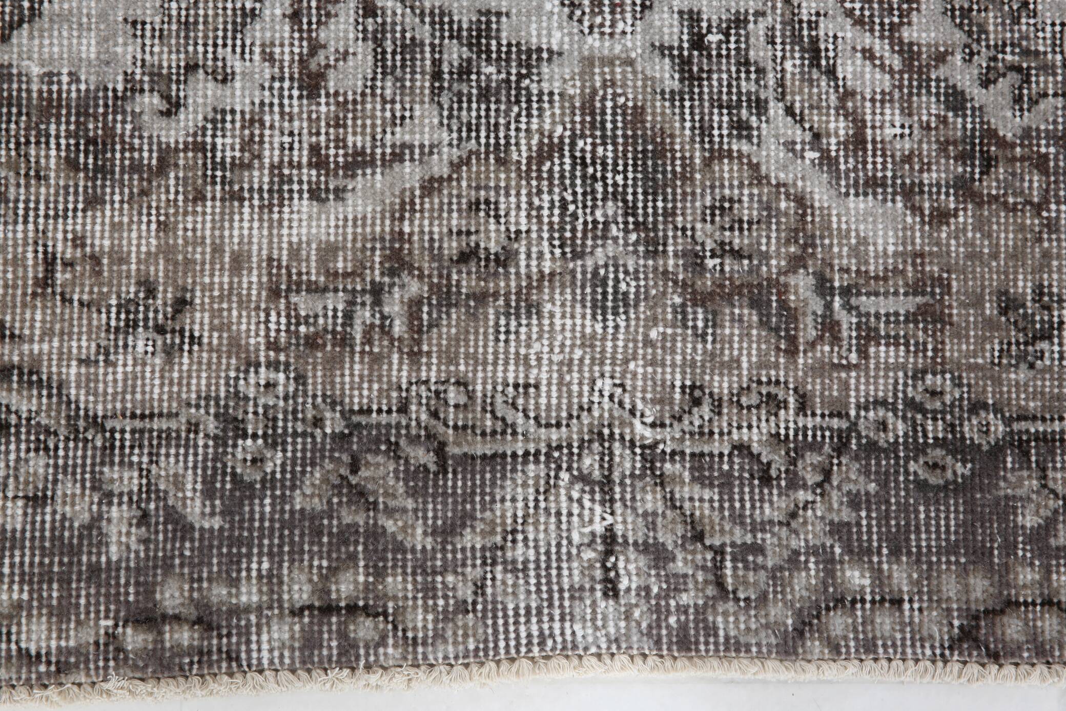 4x7 Gray & Brown Turkish Vintage Rug 114x214Cm SK 4869