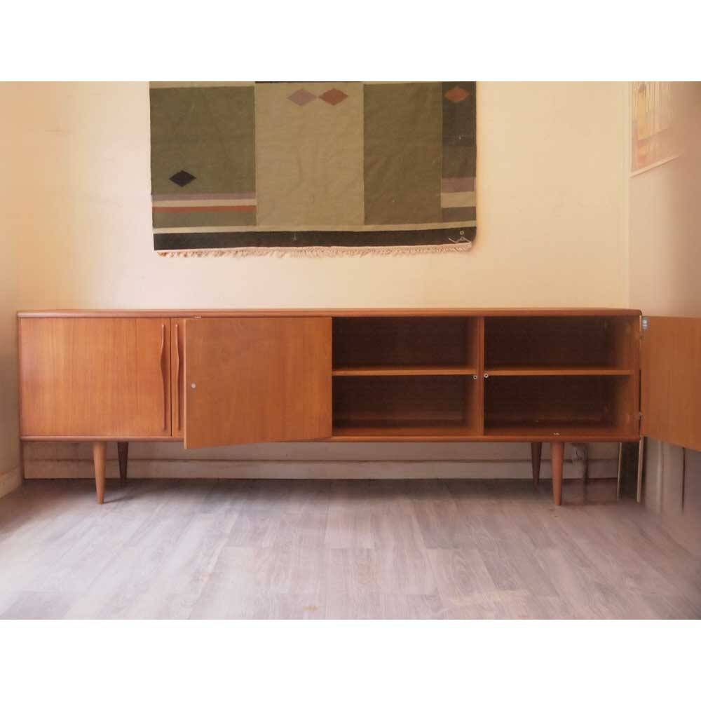 Vintage Scandinavian long sideboard