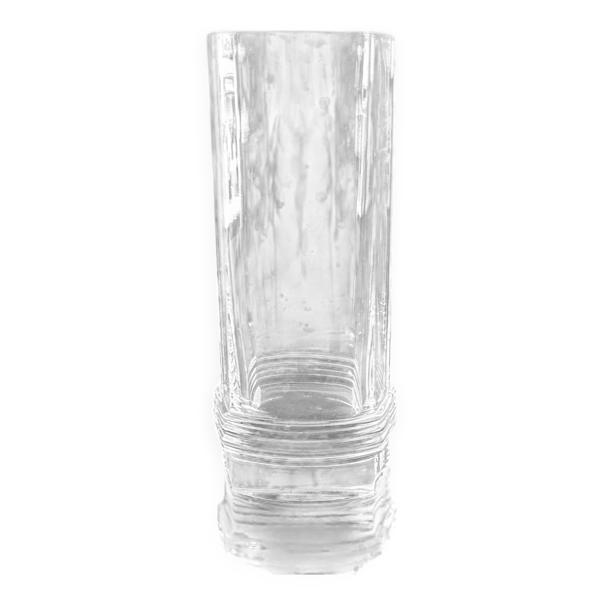 6x Christian Dior Crystal Longdrink Glasses - 1980s Art Deco Revival