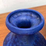 Mid-century German minimalist cobalt blue vases by Hartwig Heyne Pottery, 1960s, set of 3.