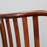 Ensemble de quatre chaises de salle à manger Šuman en hêtre, style milieu du siècle, datant des années 1960, avec revêtement restauré.