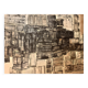 Abstract Mixed-Media Painting, Signed E. Navarra, 1960s