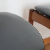 6 chairs skaï teck Bramin made in Denmark