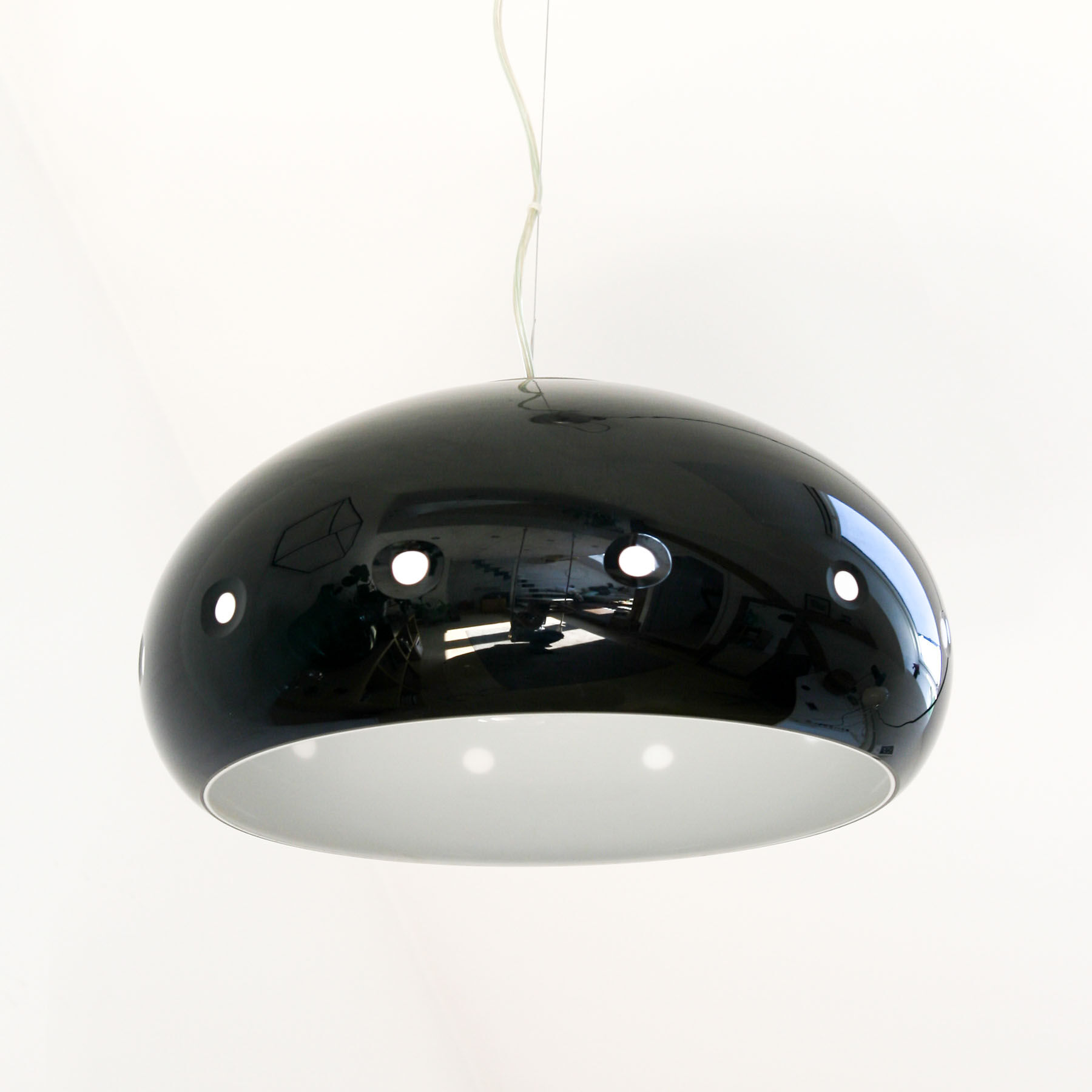 Suspension en verre noir
