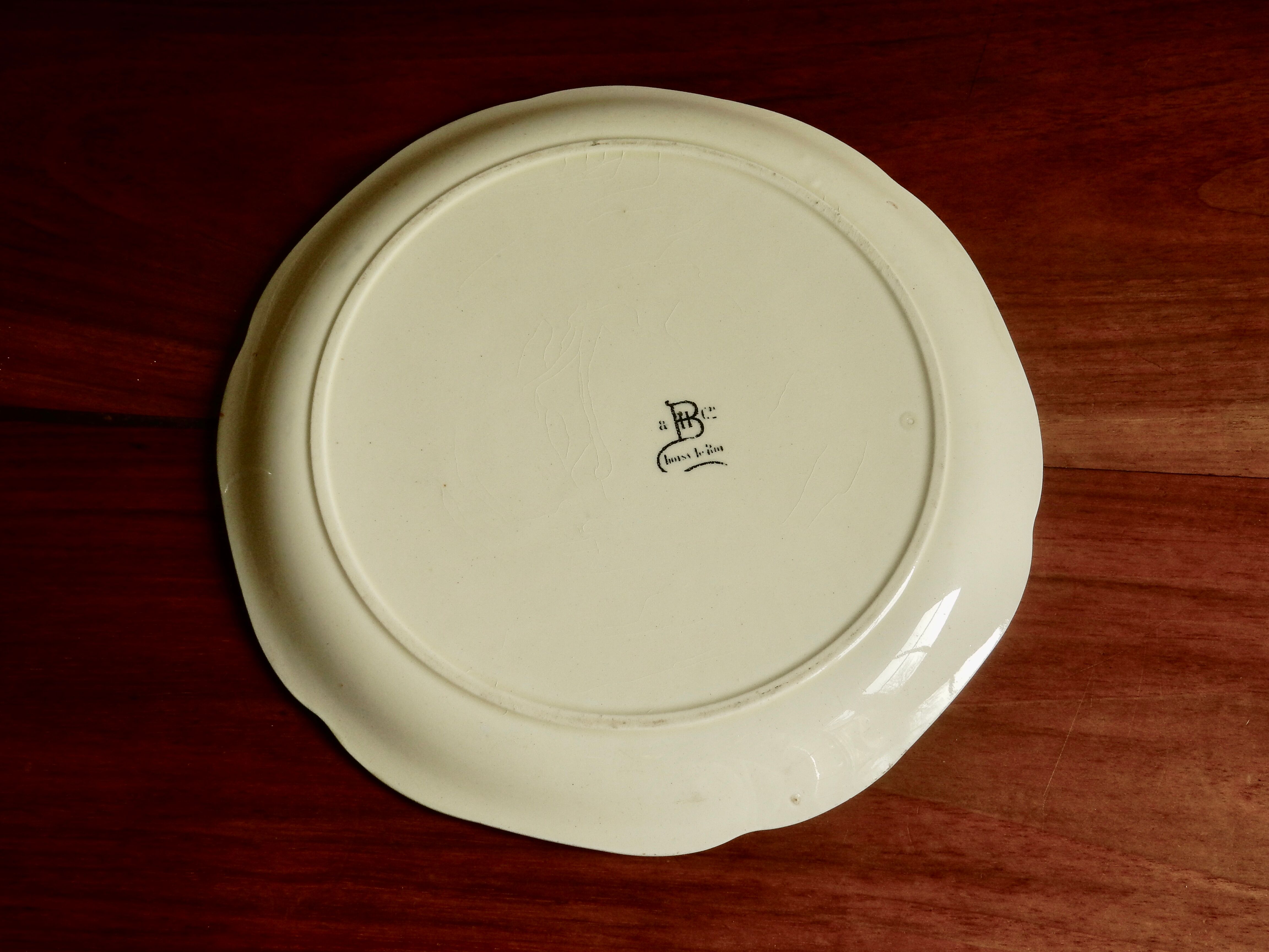 Decorative Majolic Plate HB Choisy the King Peacock Decoration