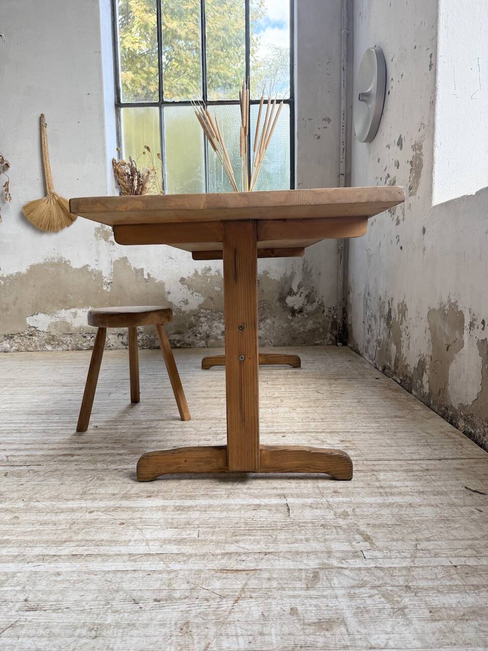 Perriand mountain furniture pine dining table