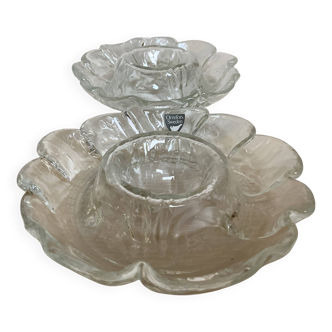 Paire de coquetiers scandinave orrefors Sweden