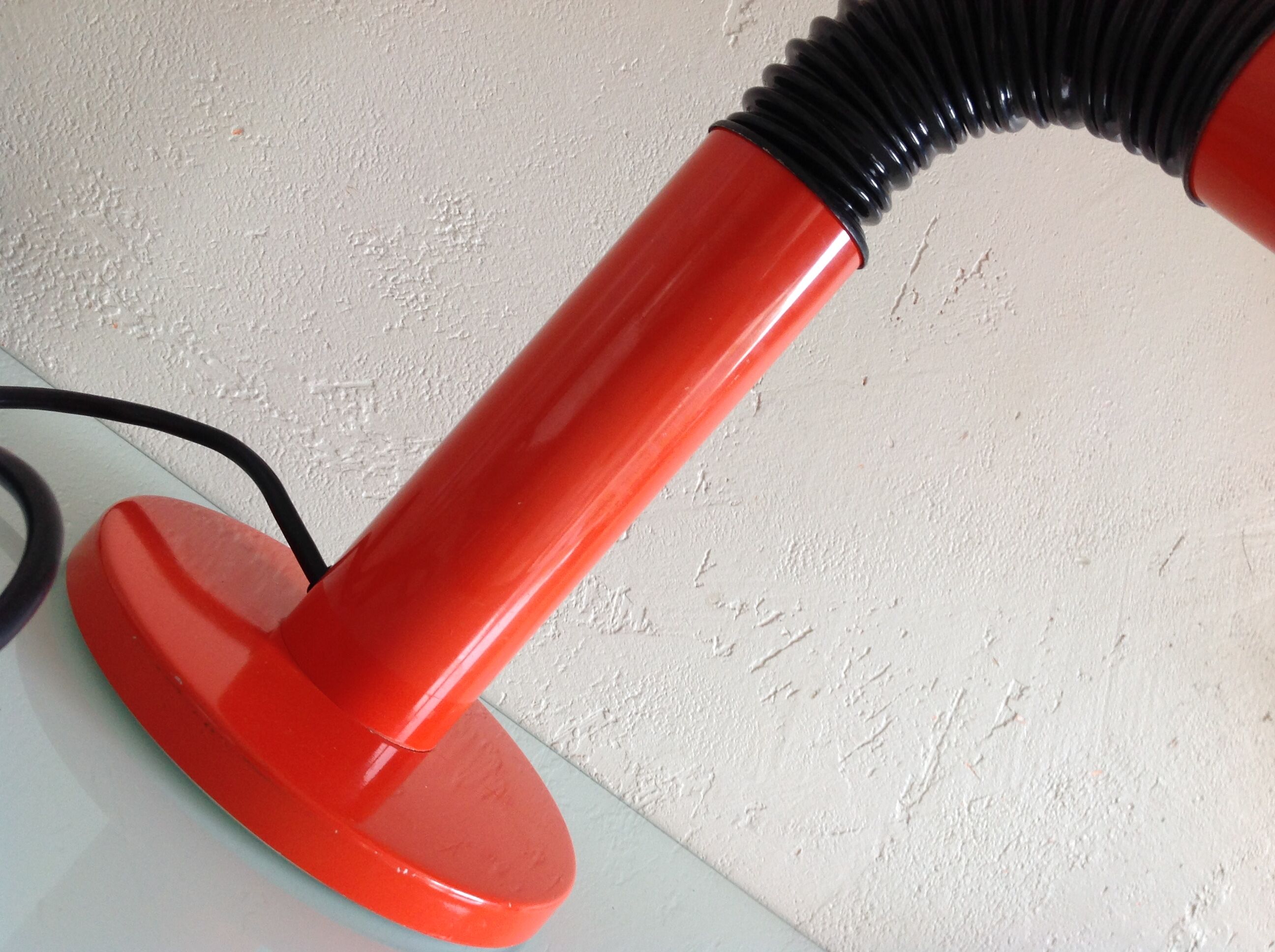 Orange eyeball lamp and chrome globe 60/70