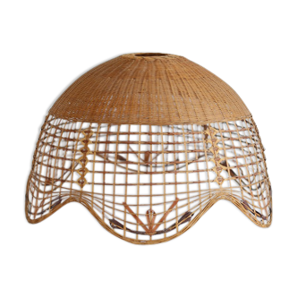 Wicker lampshade