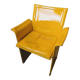 Yellow Korium leather armchair by Matteo Grassi.