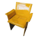 Yellow Korium leather armchair by Matteo Grassi.