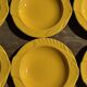 Set of 6 vintage yellow fish soup plates