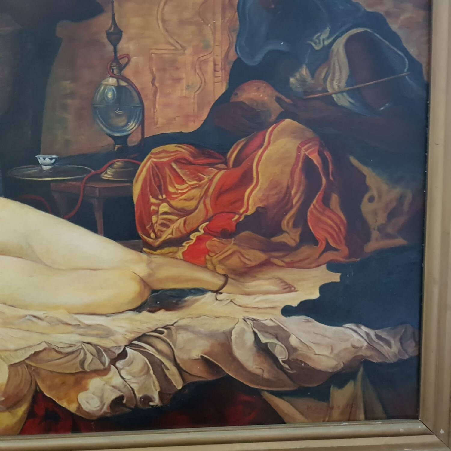 The Odalisque painted on wood 155x110cm