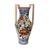Vase amphore, décors aux pivoines, Gien