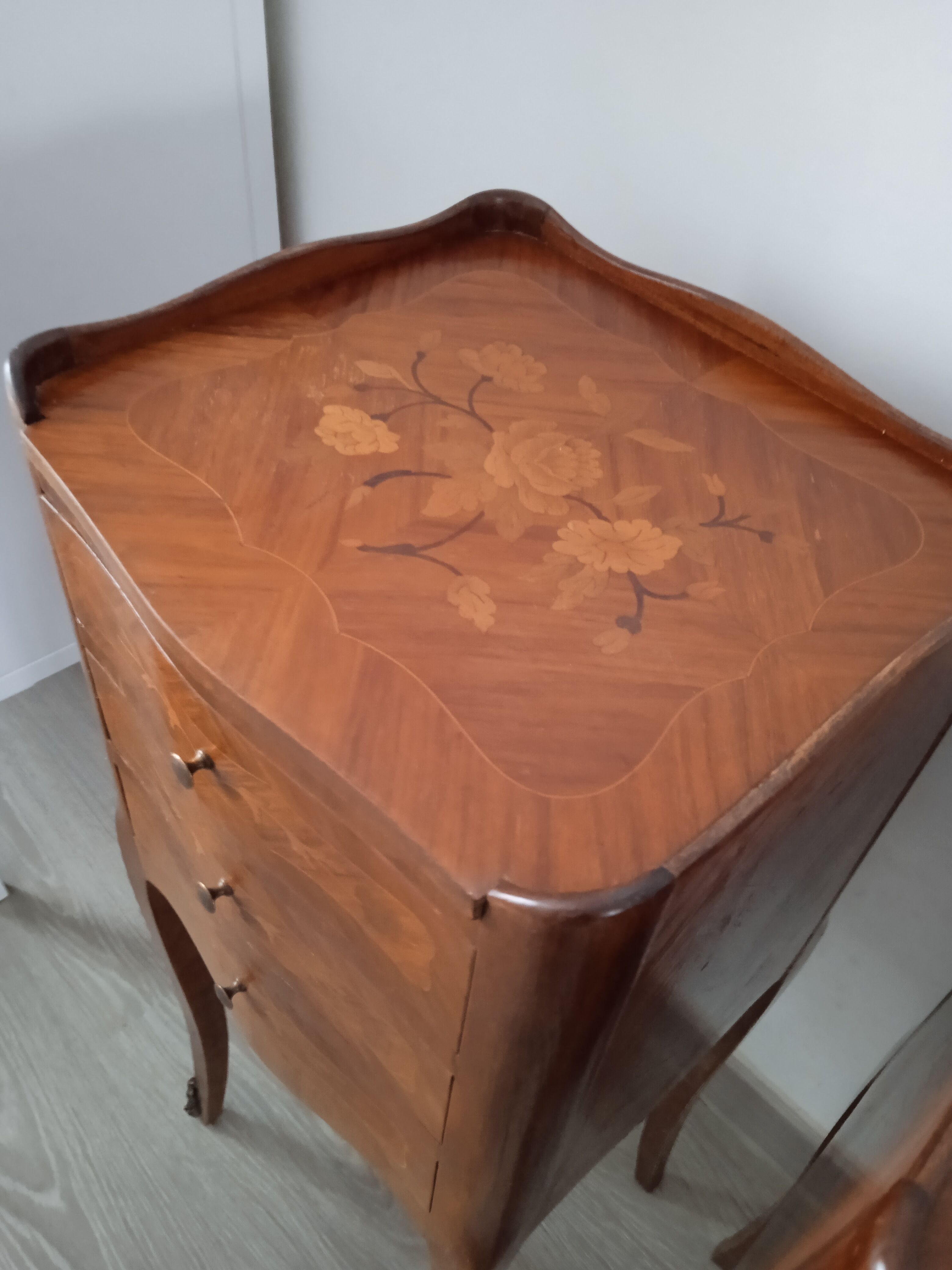 Pair of old bedside tables