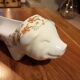 Porcelain pig's head serving dish for sausage