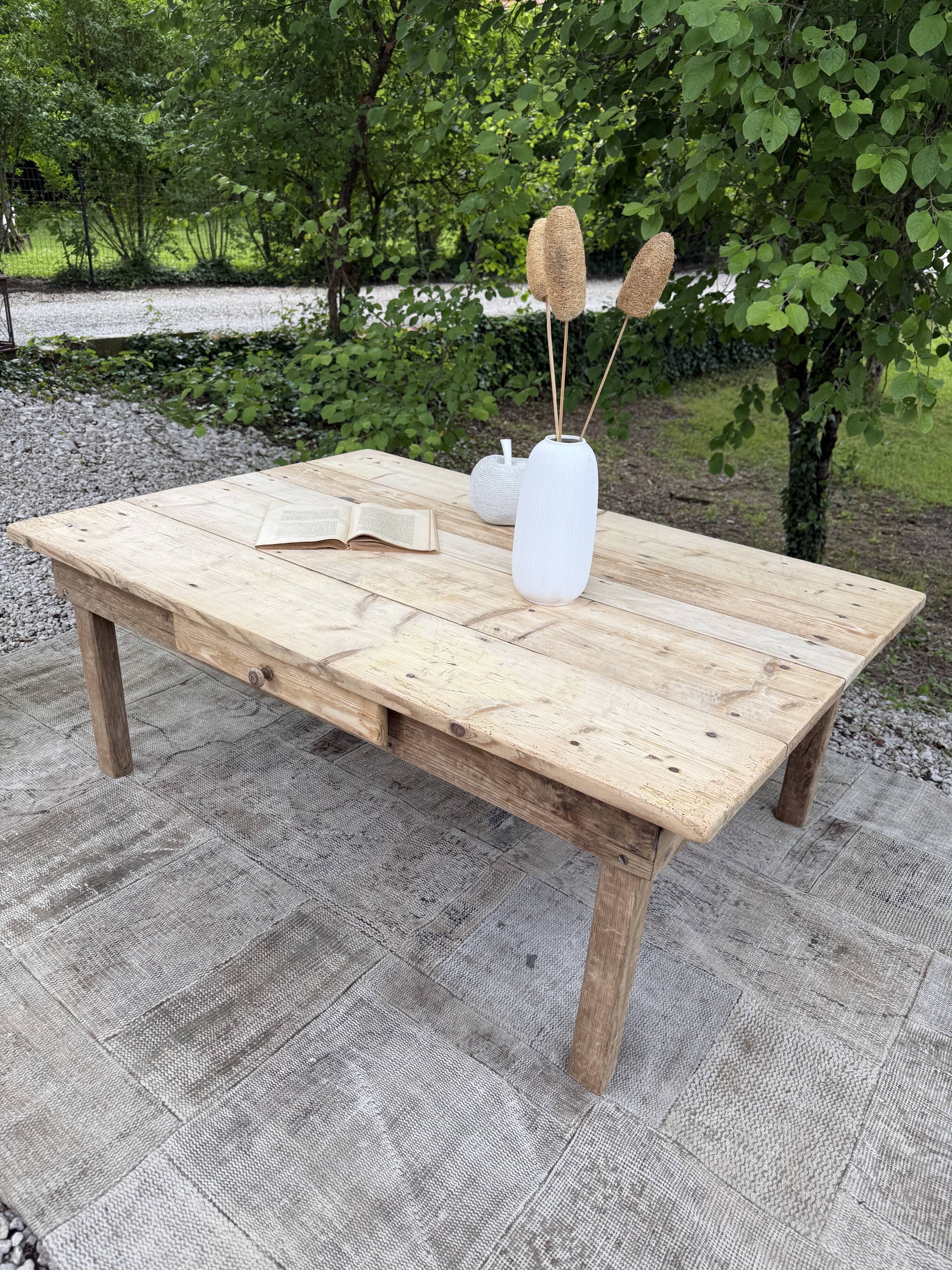 Table basse bois de ferme