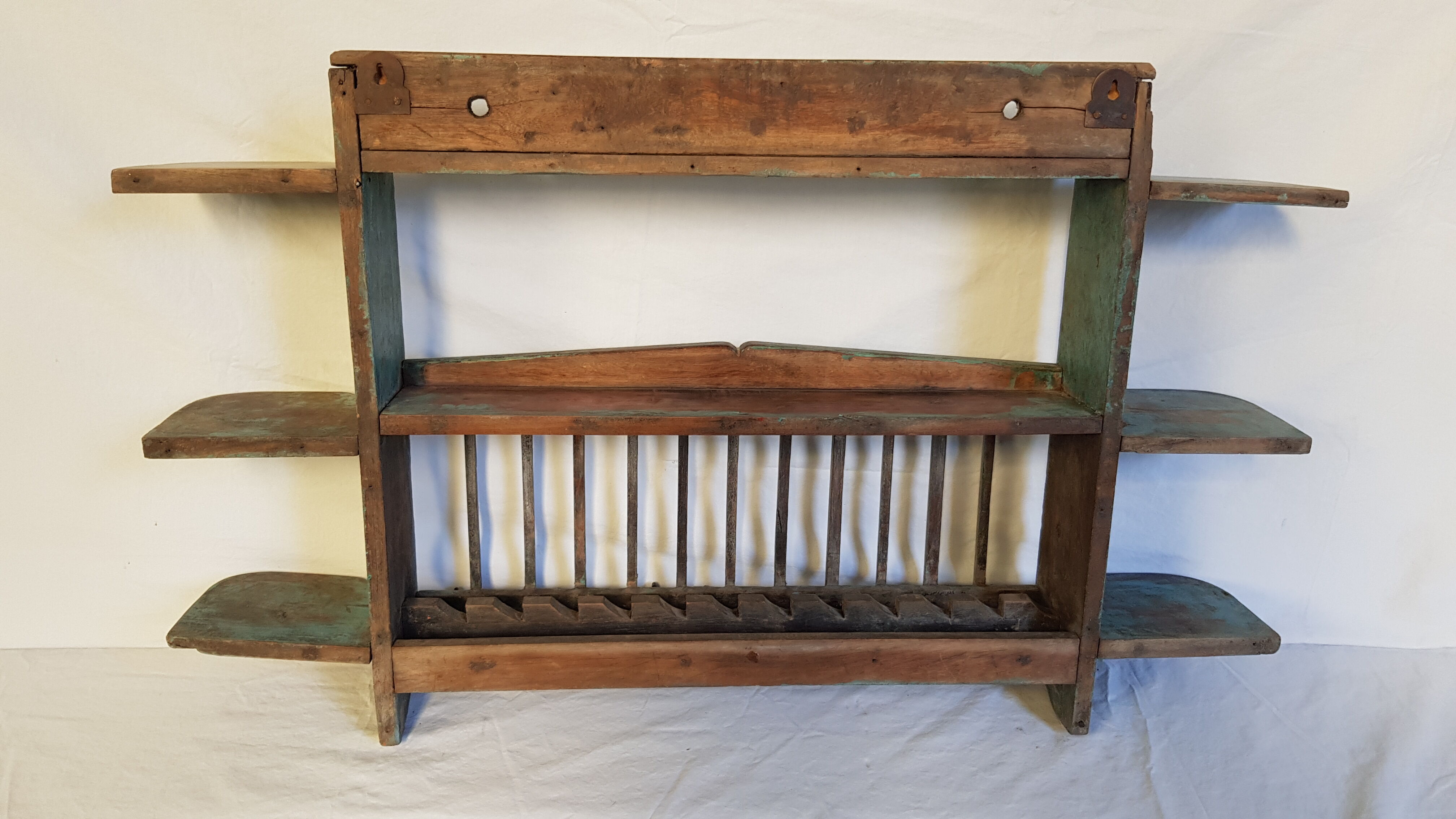 Old wall shelf - Burmese teak rack - 78 x 13 x 47 cm