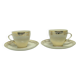 Pair of Ewa cups, modernism, ivory white porcelain, Poland, 1970s.