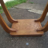 Art deco side table oak from the 50s