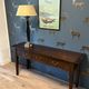 Console table in cherry wood with 3 drawers