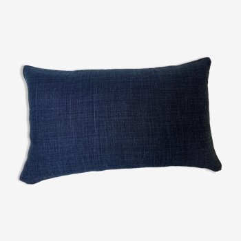 Navy blue linen cushion