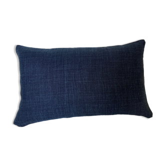 Coussin lin bleu marine