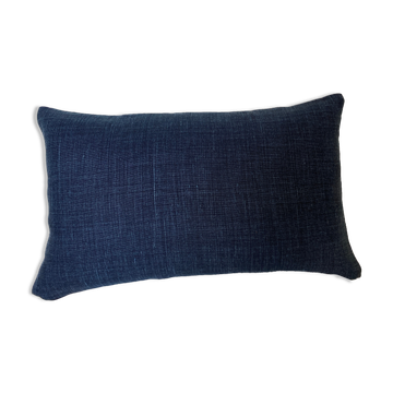 Coussin lin bleu marine