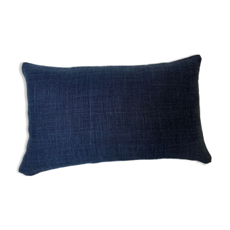 Navy blue linen cushion