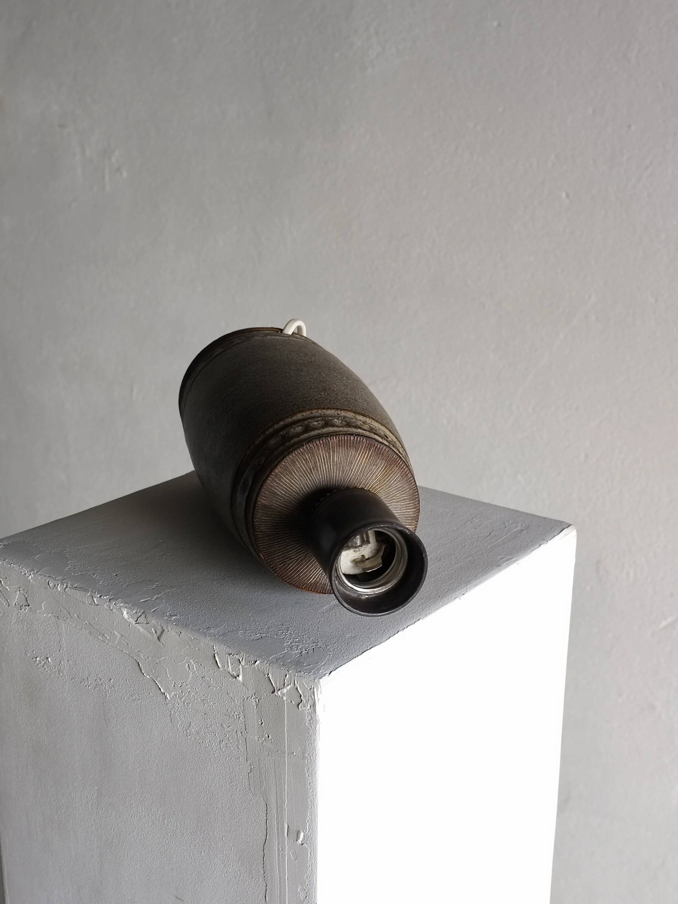 Mid-century stoneware table lamp base by Irma Yourstone | Sweden