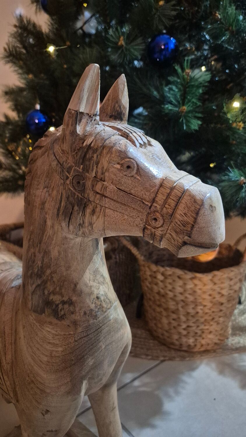 Handcrafted vintage rocking horse