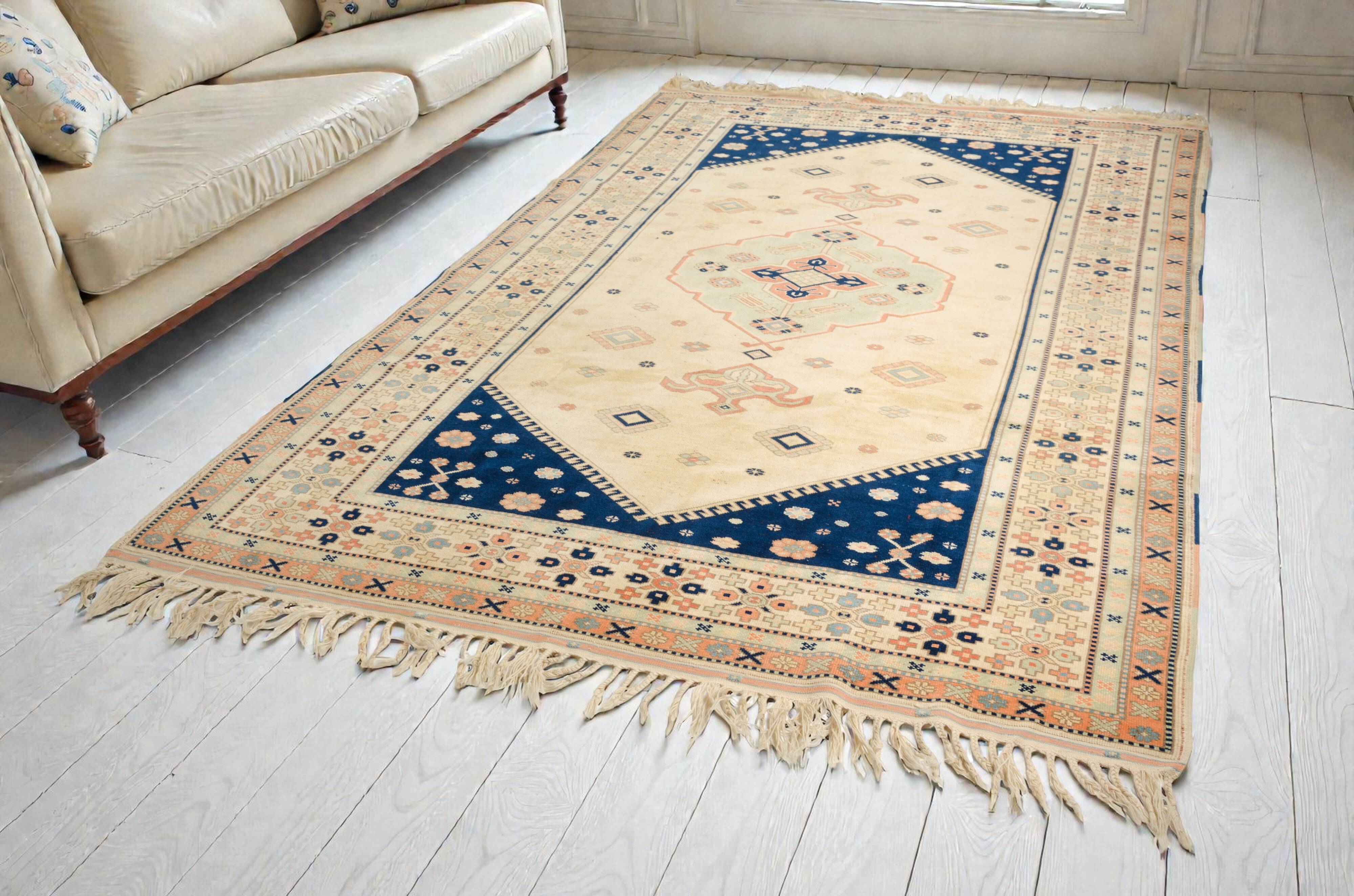 Tapis vintage noué à la main pour la maison