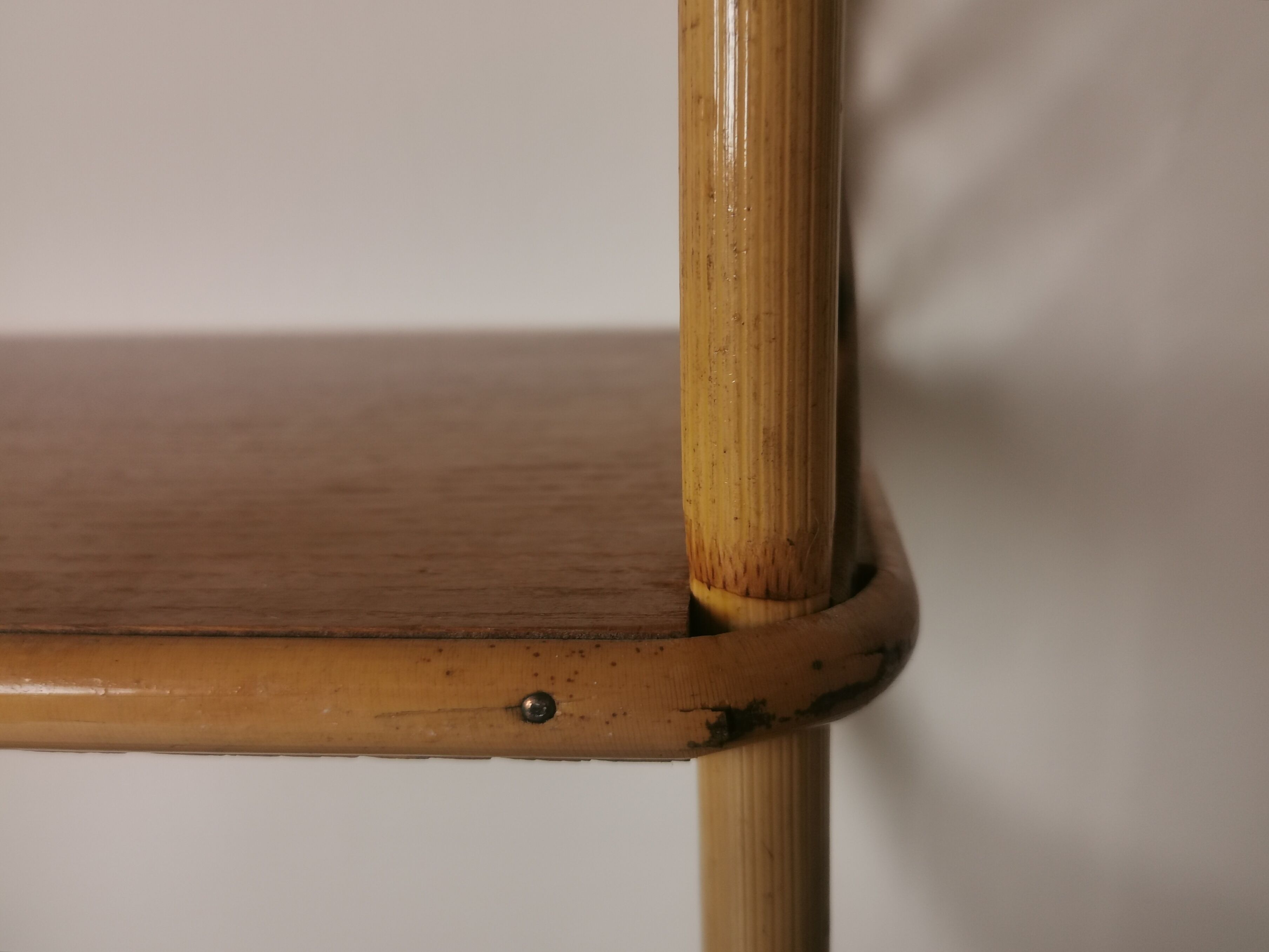 Vintage rattan wall shelf