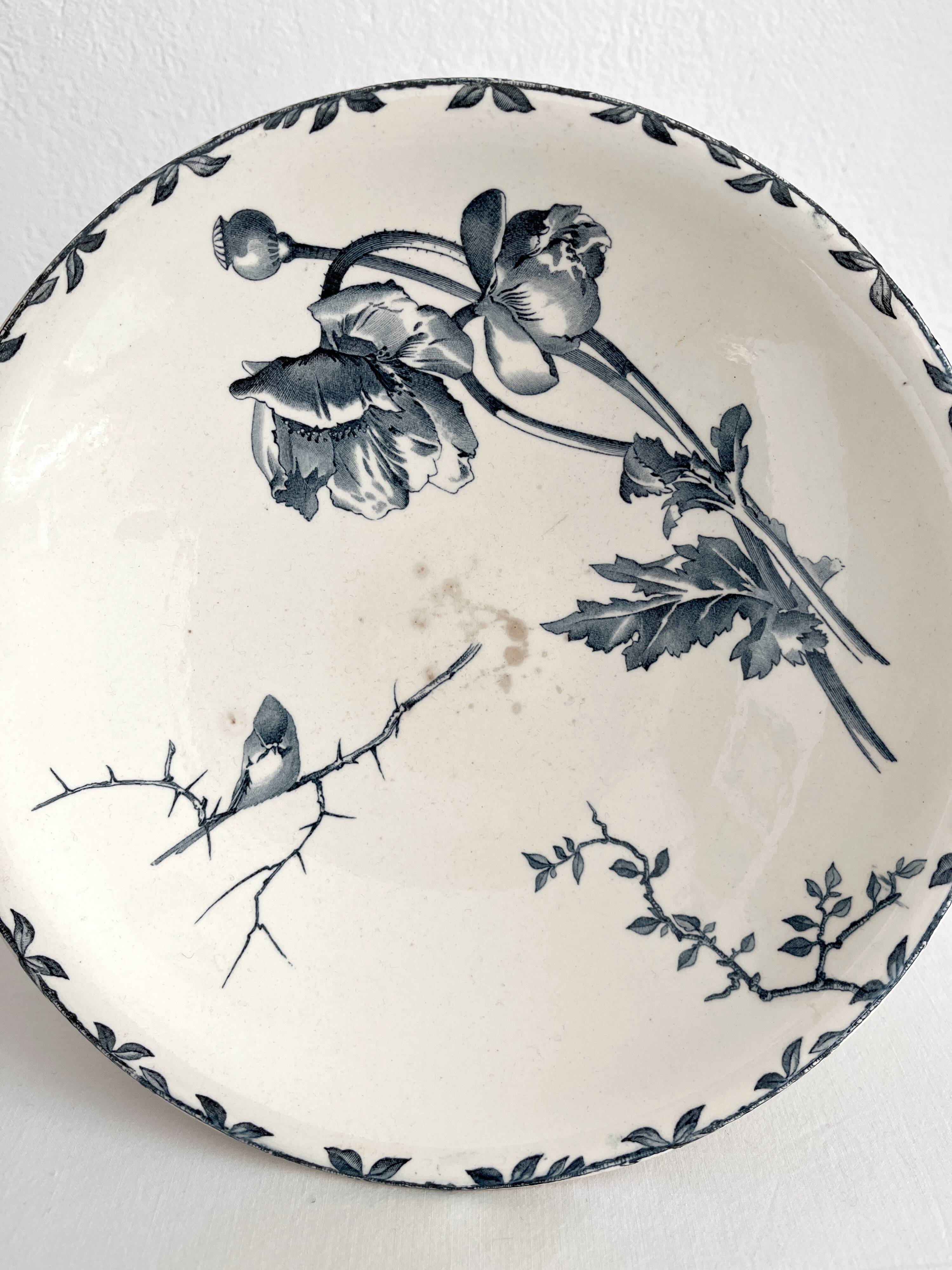 Earthenware compote "Oxford" Choisy le Roi