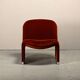 Giancarlo Piretti Alky Lounge Chair in Rust Velvet for Anonima Castelli,