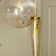 Amber and opaline Murano glass suspension cascade
