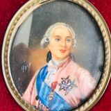 Miniature Napoleon III on ivory