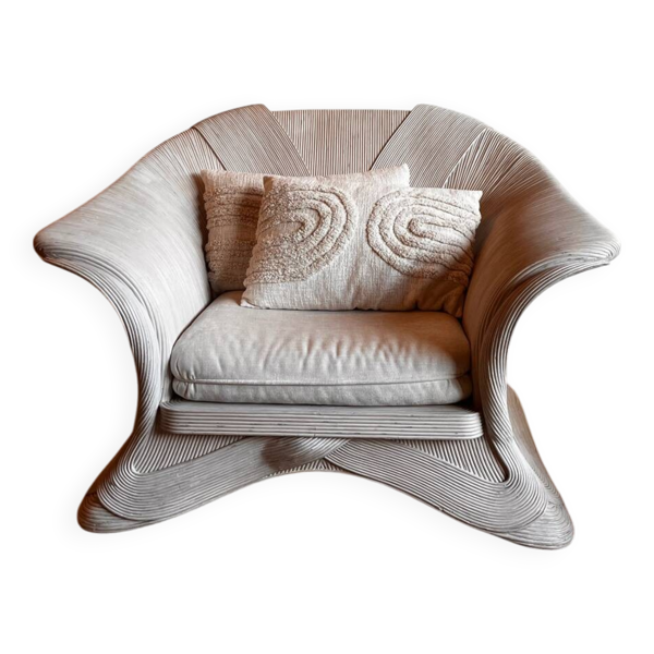 Fauteuil en rotin Betty Cobonpue Scultura années 80