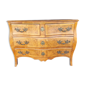Solid oak chest of drawers from Saint-Malo, 18th century