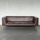 Leather sofa by B&B Italia and bench set — genuine Italian design, excellent condition.