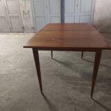 Scandinavian teak table with built-in extension