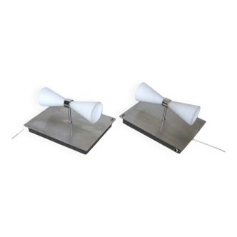 A pair of modern herstal wall lamps from the 2000s - stylish lighting for m