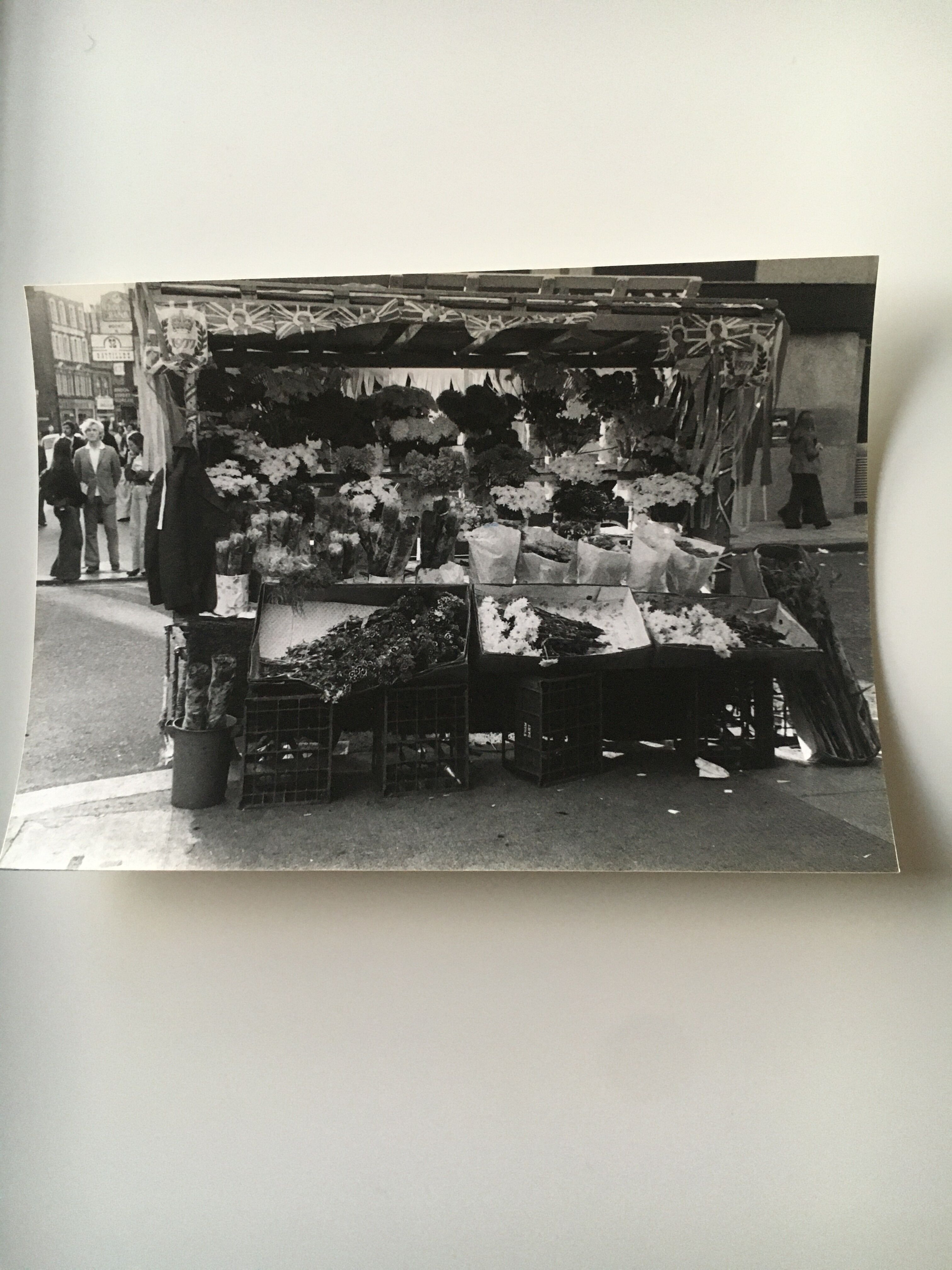 Photo années 80 marché aux fleurs angleterre