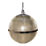 Silver Holophane ball pendant
