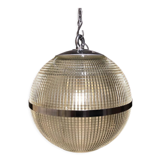 Silver Holophane ball pendant